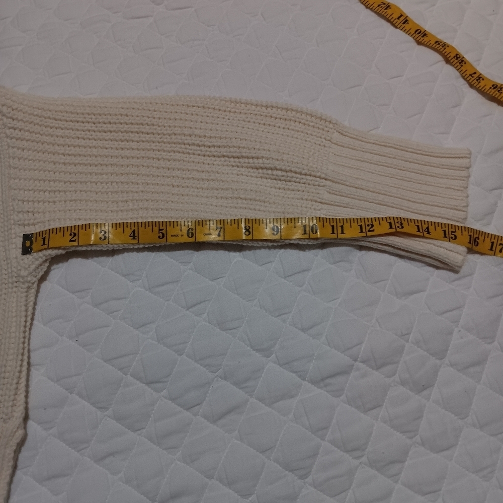 Madewell Cream Wide Rib Turtleneck Sweater Size XS - Picture 11 of 13